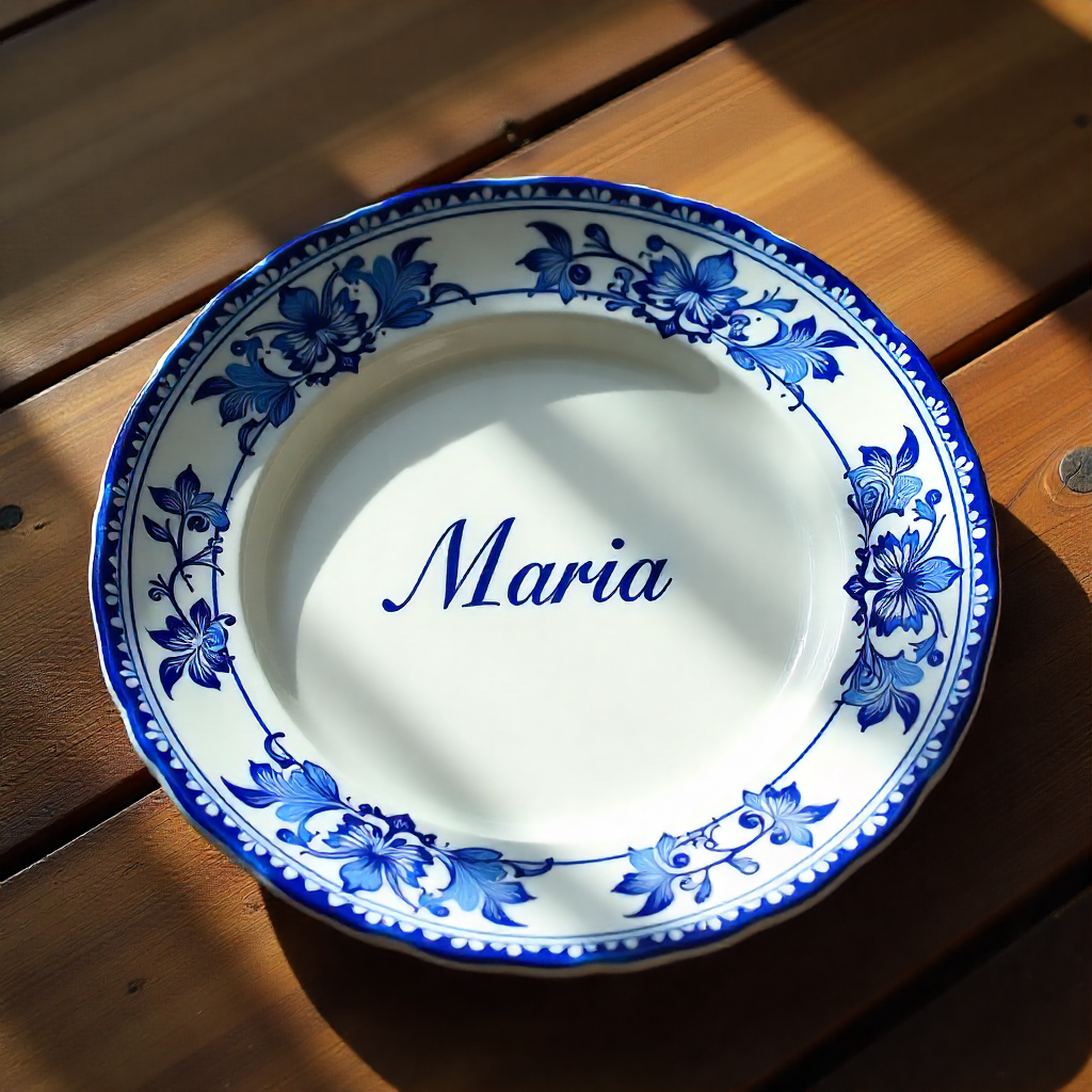 Prato Raso com Nome Decorativo